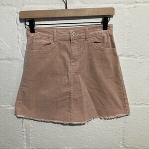 Brandy Melville Pink Blush Corduroy Skirt - Size S